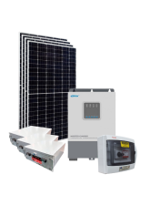 Kit Energia Solar Híbrido Off Grid 1,86kWp c/ Bateria de Lítio