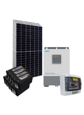 Kit Híbrido Solar Off Grid 1,84kWp c/ Bateria Solar