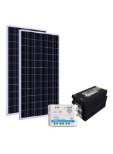 Kit Energia Solar Off Grid s/ Inversor - 660Wp 220Ah 24V Chumbo (22632)
