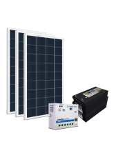 Kit Energia Solar Off Grid s/ Inversor - 465Wp 440Ah 12V Chumbo (22633)