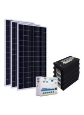 Kit Energia Solar Off Grid s/ Inversor - 990Wp 440Ah 24V Chumbo (22634)