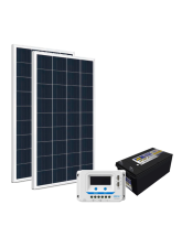 Kit Energia Solar Off Grid s/ Inversor - 310Wp 220Ah 12V Chumbo (22637)