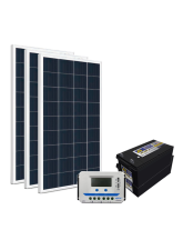 Kit Energia Solar Off Grid s/ Inversor - 465Wp 440Ah 12V Chumbo (22640)