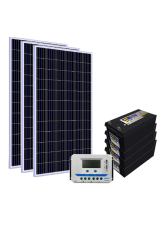 Kit Energia Solar Off Grid s/ Inversor - 990Wp 440Ah 24V Chumbo (22641)