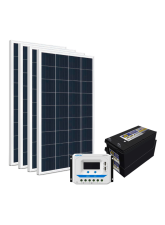 Kit Energia Solar Off Grid s/ Inversor - 620Wp 440Ah 12V Chumbo (22642)