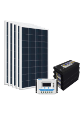 Kit Energia Solar Off Grid s/ Inversor - 775Wp 660Ah 12V Chumbo (22643)