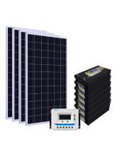 Kit Energia Solar Off Grid s/ Inversor - 1.32kWp 660Ah 24V Chumbo (22644)