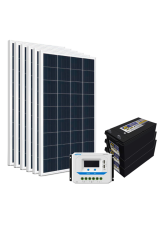 Kit Energia Solar Off Grid s/ Inversor - 930Wp 660Ah 12V Chumbo (22645)