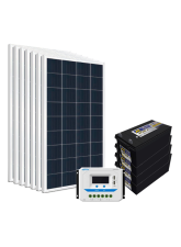 Kit Energia Solar Off Grid s/ Inversor - 1.08kWp 880Ah 12V Chumbo (22646)