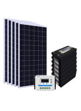 Kit Energia Solar Off Grid s/ Inversor - 1.65kWp 660Ah 24V Chumbo (22647)