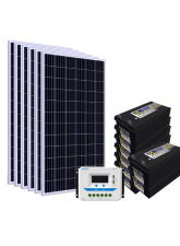 Kit Energia Solar Off Grid s/ Inversor - 1.98kWp 880Ah 24V Chumbo (22648)