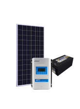 Kit Energia Solar Off Grid s/ Inversor - 280Wp 220Ah 12V Chumbo (22649)