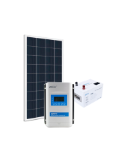 Kit Energia Solar Off Grid s/ Inversor - 155Wp 100Ah 12V Lítio (22651)