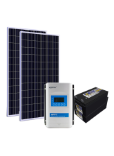 Kit Energia Solar Off Grid s/ Inversor - 560Wp 220Ah 24V Chumbo (22653)