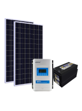 Kit Energia Solar Off Grid s/ Inversor - 660Wp 220Ah 24V Chumbo (22661)