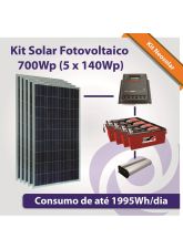 Kit Solar Fotovoltaico - Kit Sistemas Isolados - Off-Grid