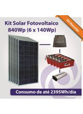 Kit Solar Fotovoltaico - Kit Sistemas Isolados - Off-Grid