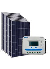 Kit Energia Solar Fotovoltaica 1200Wp 12/24Vcc - até 4.833 Wh/dia