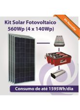 Kit Solar Fotovoltaico 560Wp (4x 140Wp)
