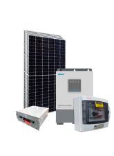 Kit Energia Solar Híbrido Off Grid 2,20kWp c/ Bateria de Lítio Unipower
