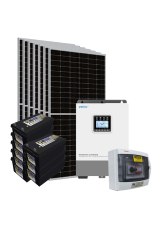 Kit Energia Solar Híbrido Off Grid 4,06kWp c/ Bateria Solar Chumbo