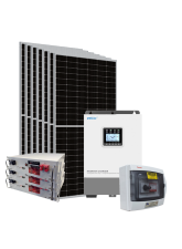Kit Energia Solar Híbrido Off Grid 2,20kWp c/ Bateria de Lítio Unipower