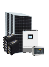 Kit Energia Solar Híbrido Off Grid 3,68kWp c/ Bateria Solar Chumbo