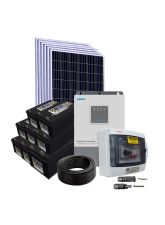 Kit Energia Solar Híbrido Off Grid 3,30kWp c/ Bateria Solar