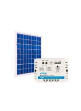 Kit Energia Solar Fotovoltaica 30Wp 12Vcc - até 97 Wh/dia