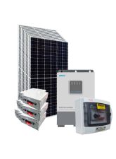 Kit Energia Solar Híbrido Off Grid 4,1kWp c/ Bateria de Lítio