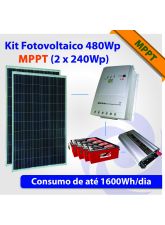 Kit Solar Fotovoltaico 500Wp MPPT (2 x 240Wp)