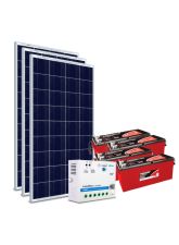 Kit Energia Solar Off Grid c/ Bateria 990Wp - até 3119Wh/dia