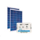 Kit Energia Solar Fotovoltaica 60Wp 12/24Vcc - até 195 Wh/dia