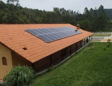 Instalação de Placas Solares em uma casa.