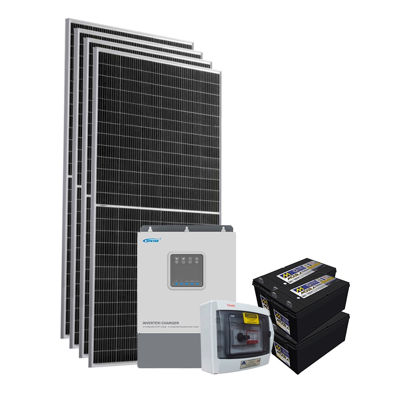 Kit Energia Solar Híbrido Off-Grid UP8042 3,48kWp c/ Bateria de Chumbo